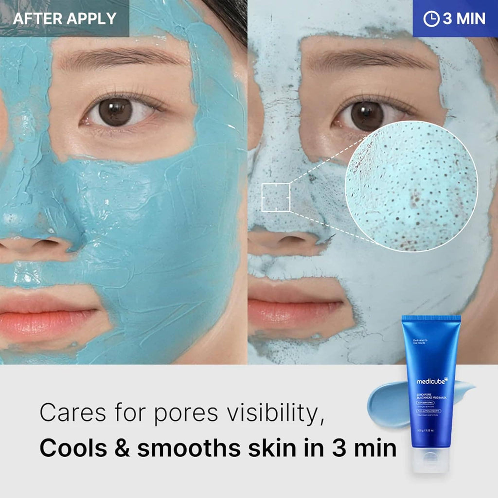 MEDICUBE Zero Pore Blackhead Mud Facial Mask 3.52 oz 100g